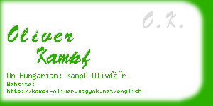 oliver kampf business card
